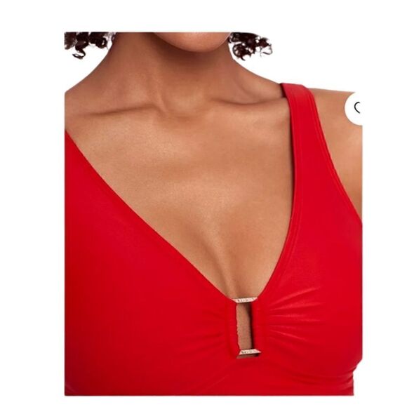 LAUREN RALPH Ralph Lauren Ring Over The Shoulder One Piece Swimsuit New 6 - Picture 11 of 16